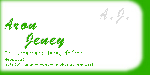 aron jeney business card